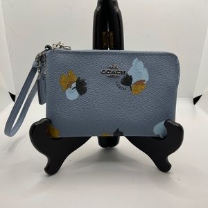 Coach leather small wristlet